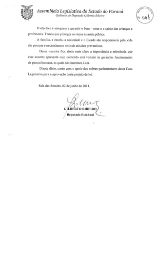 Proj 244 dep_gilberto_ribeiro - Deputado Gilberto Ribeiro