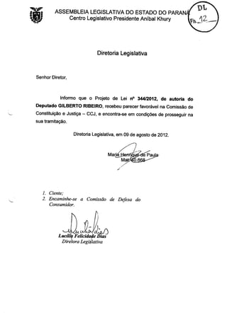 Proj 344 -_dep_gilberto_ribeiro - Deputado Gilberto Ribeiro