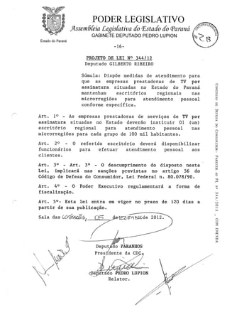 Proj 344 -_dep_gilberto_ribeiro - Deputado Gilberto Ribeiro