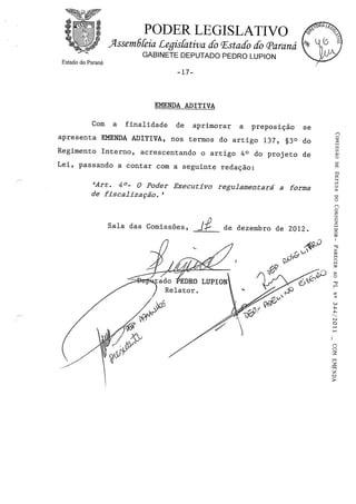Proj 344 -_dep_gilberto_ribeiro - Deputado Gilberto Ribeiro