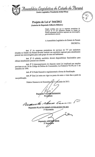 Proj 344 -_dep_gilberto_ribeiro - Deputado Gilberto Ribeiro