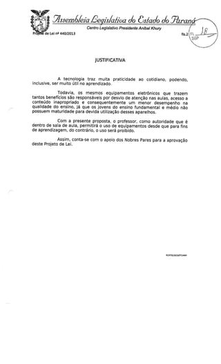 Proj 440 dep_ gilberto_ribeiro -Deputado Gilberto Ribeiro