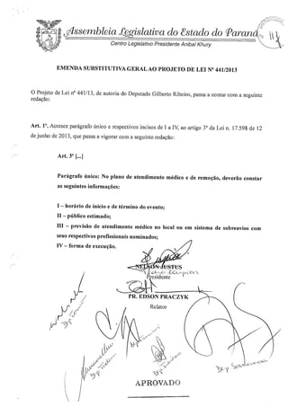 Proj 441 dep_ gilberto_ribeiro - Deputado Gilberto Ribeiro