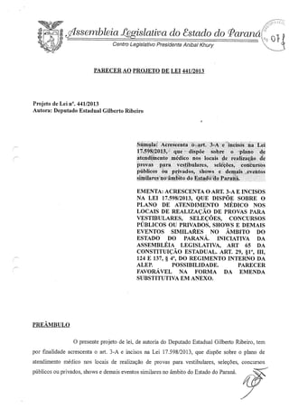 Proj 441 dep_ gilberto_ribeiro - Deputado Gilberto Ribeiro