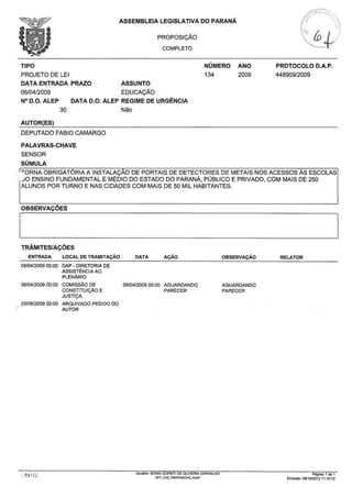 Proj 487 dep_ gilberto_ribeiro - Deputado Gilberto Ribeiro