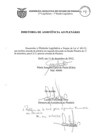 Proj 491 -_dep_gilberto_ribeiro - Deputado Gilberto Ribeiro