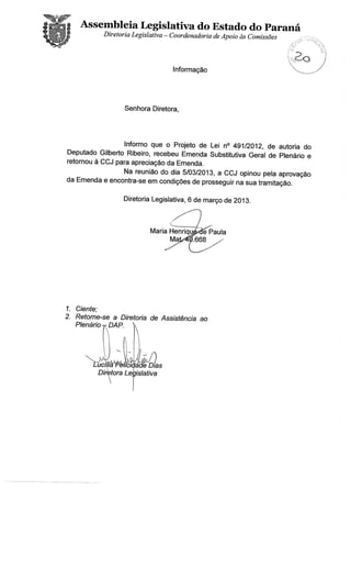 Proj 491 -_dep_gilberto_ribeiro - Deputado Gilberto Ribeiro