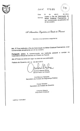 Proj 491 -_dep_gilberto_ribeiro - Deputado Gilberto Ribeiro