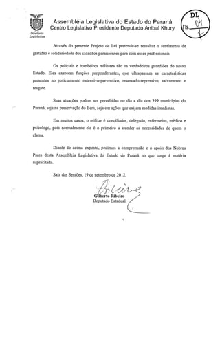 Proj 491 -_dep_gilberto_ribeiro - Deputado Gilberto Ribeiro