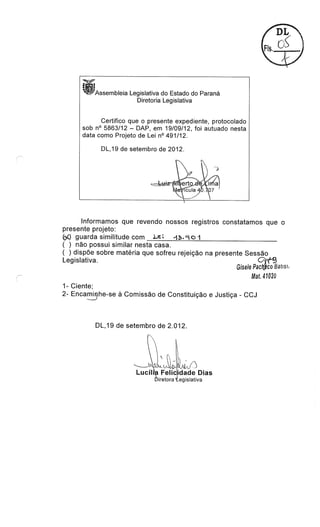 Proj 491 -_dep_gilberto_ribeiro - Deputado Gilberto Ribeiro