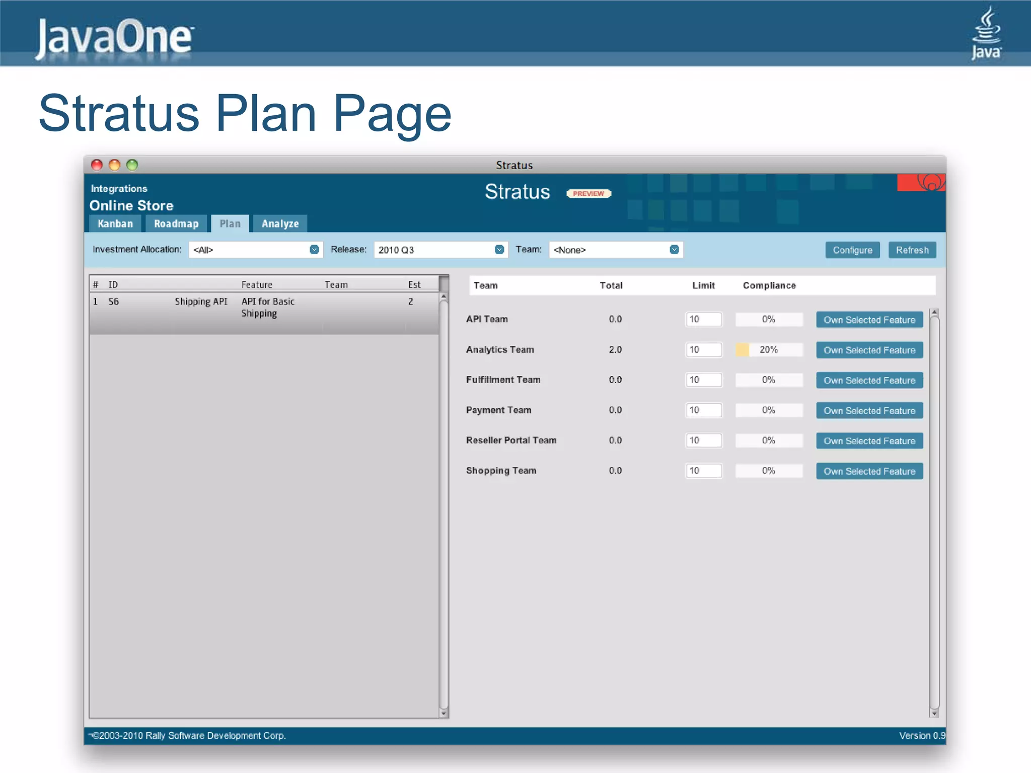 Stratus Plan Page
 