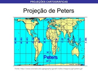 Projeção de Peters PROJEÇÕES CARTOGRÁFICAS 