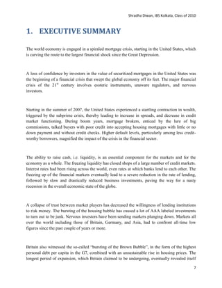 Global Financial Crisis and its Impact on the Indian Economy | PDF