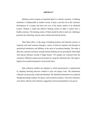 Project on E-banking | DOCX