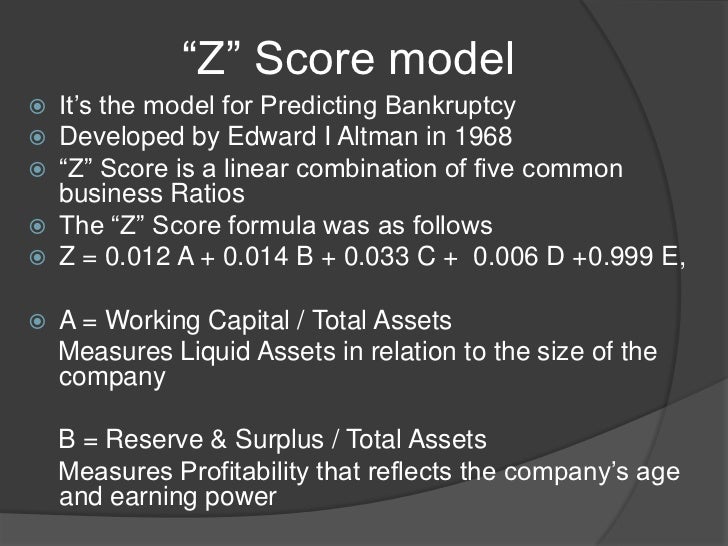 Project Z Score Model project-z-score-model