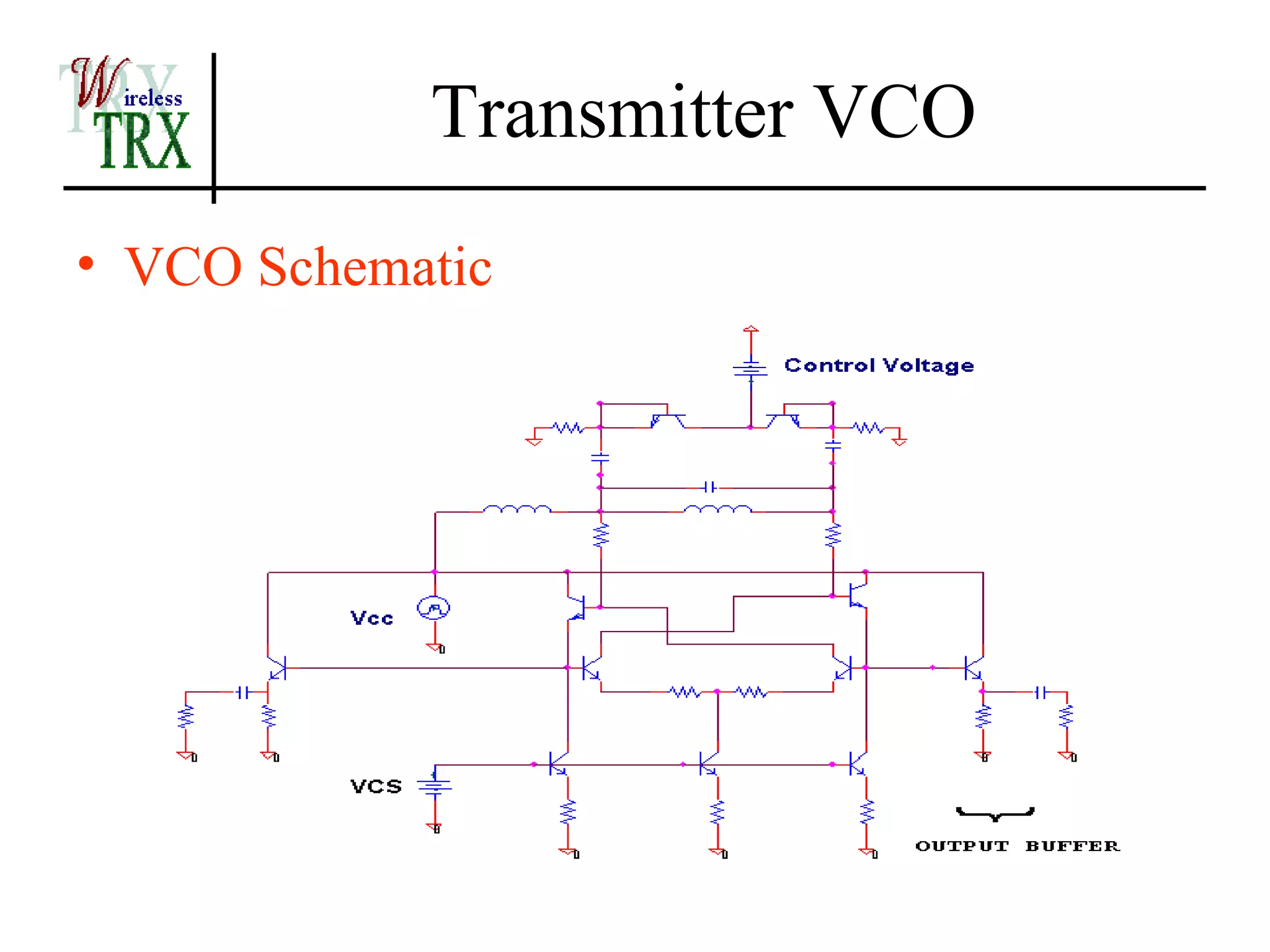 Transmitter VCO
• VCO Schematic
 