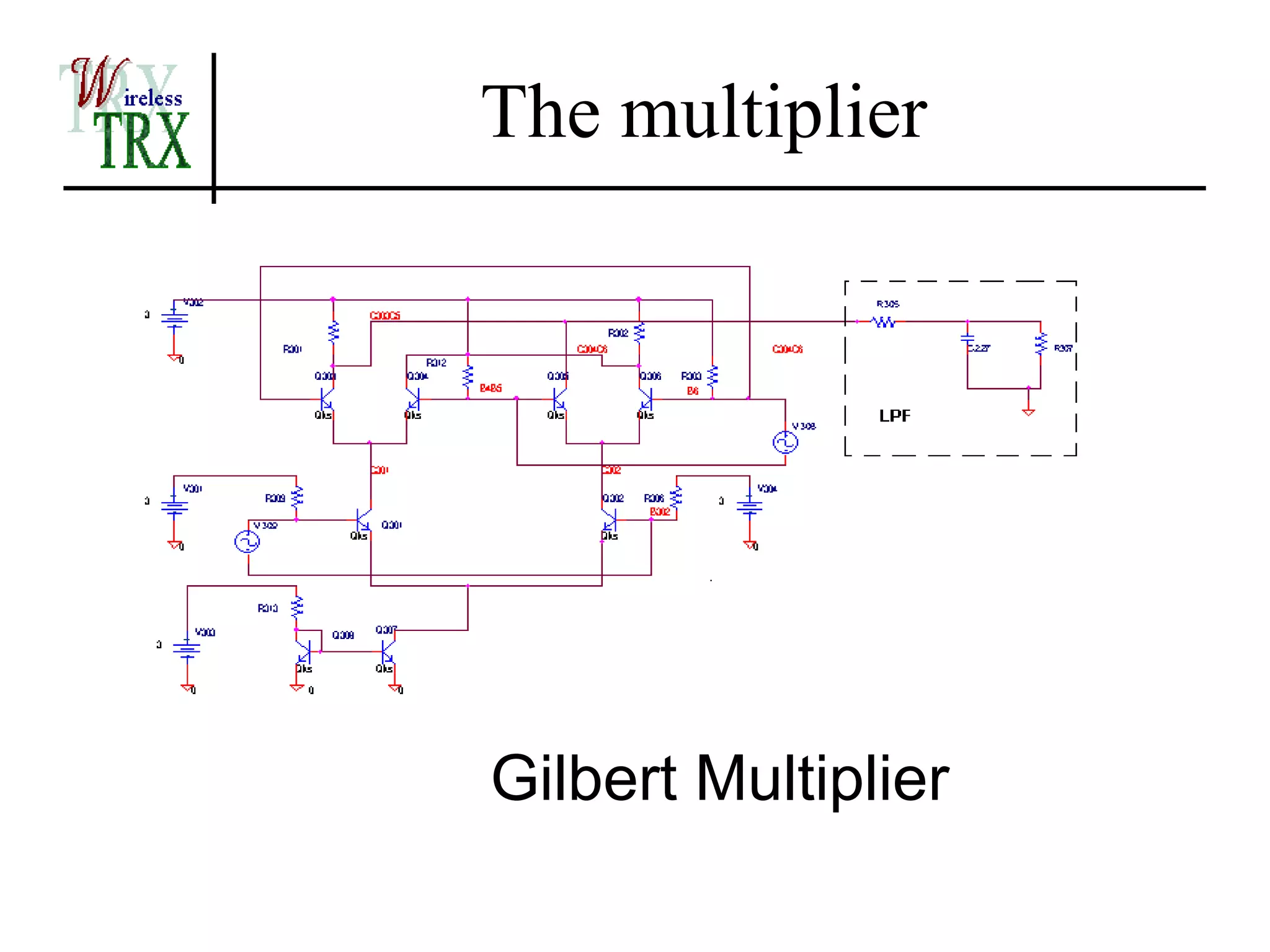 The multiplier




Gilbert Multiplier
 