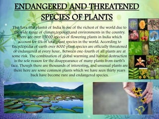 Endangered and Threatened Plants and Animals | PPTX