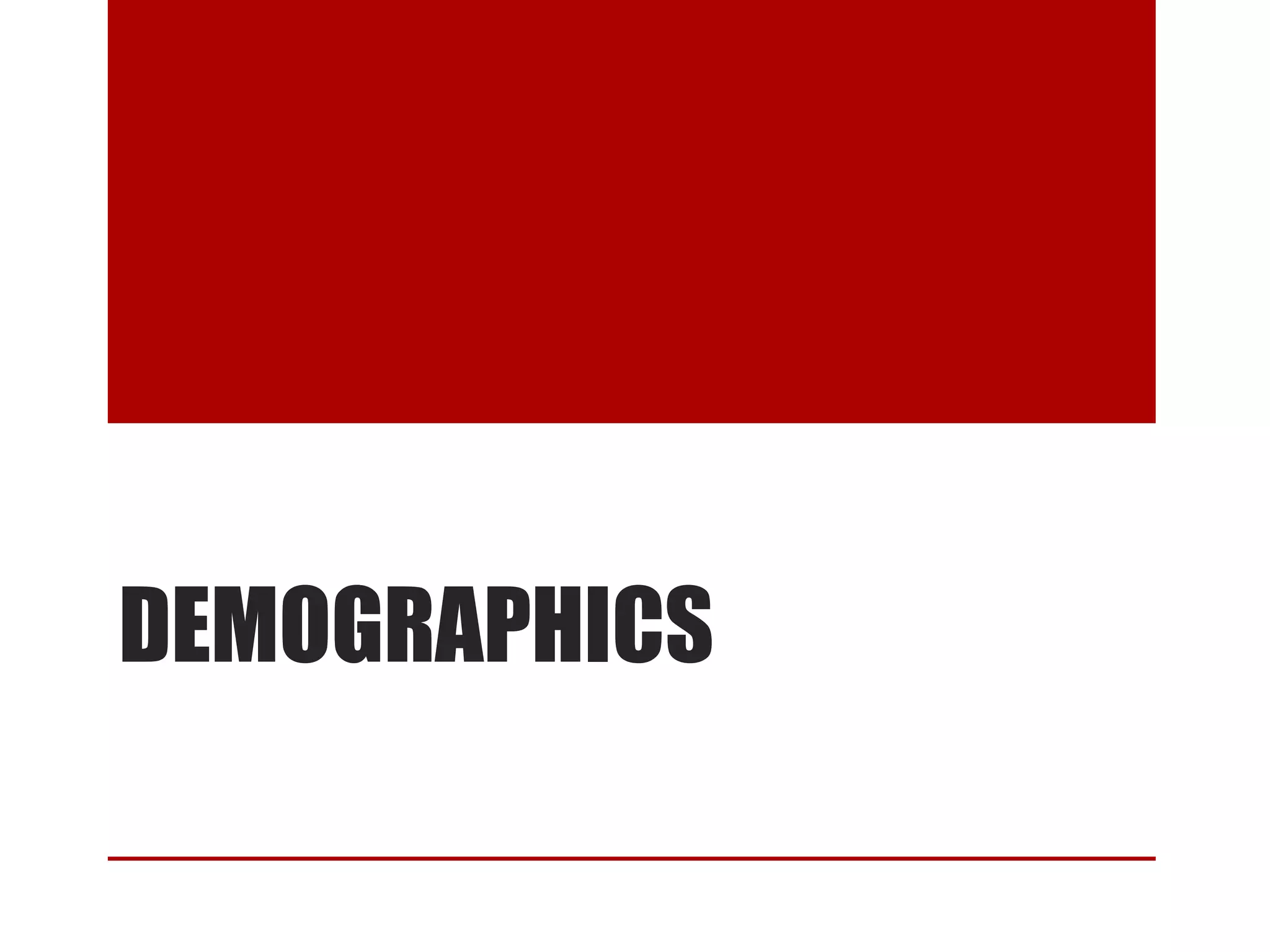 DEMOGRAPHICS

 