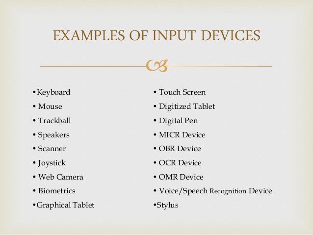 Input Devices Project For ITT Students