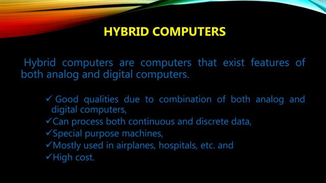 Types of Computer on the basis of work | PPTX | Technology & Computing