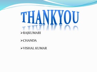 RAJKUMARI
CHANDA
VISHAL KUMAR