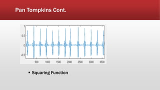 Pan Tompkins Cont.
 Squaring Function
 