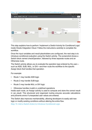 Switch Between Operations Oracle Oracle Integration Cloud – Complete Step-by-Step Integration Workflow ...