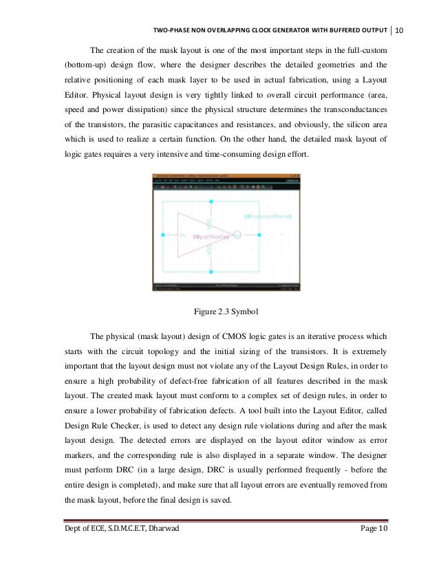 Design of -- Two phase non overlapping low frequency clock generator