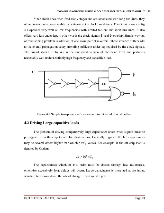 Design of Two phase non overlapping low frequency clock generator