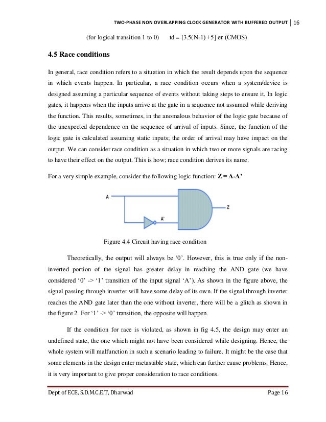 Design of -- Two phase non overlapping low frequency clock generator
