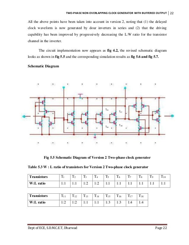 Design of -- Two phase non overlapping low frequency clock generator