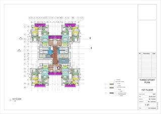 DN
TV
TV
TV
TV
TV
TV
TV
TV TV
TV
TV
TV
TV
TV
TV
TV
TV
TV
TV
TV
TV TV
TV
TV
TV
TV
B D F
A E G J
C I K L M N O P Q S T U V
R
1
2
3
4
5
6
7
10
11
12
13
14
15
16
9
8
H
MASTER BED ROOM
BED ROOM BED ROOM
MASTER BED ROOM
BED ROOM
BED ROOM
BED ROOM
MASTER BED ROOM BED ROOM BED ROOM
MASTER BED ROOM
BED ROOM
Room
Room
TOILET
LIFT
LIFT LOBY
TOILET
TOILET
TOILET
TOILET
TOILET
WIDE
CORRIDORE
LIFT LIFT
TOILET
DINING ROOM
TOILET
DINING ROOM
DINING ROOM
DINING ROOM
2
I -02
1
I -02
I -04
3
518
3920
2290
1490
2530
2348
865
1985
145
3668
2530
1490
2290
3920
518
433 3065 85935 1135 450 1645 103585 2230 1425 1405 685 1540 90 3130 970 110085 3065 433
1
2
4
DRAWING ROOM
KITCHEN
DRAWING ROOM
1500 WIDE BALCONY 1500 WIDE BALCONY
KITCHEN
1500 WIDE BALCONY 1500 WIDE BALCONY
1500 WIDE BALCONY 1500 WIDE BALCONY
1500 WIDE BALCONY 1500 WIDE BALCONY
KITCHEN
DRAWING ROOM
DRAWING ROOM
KITCHEN
3300X4000 3300X4000
1525X2400 1525X2400
3150X4000
3150X4000
3150X3550
3150X3550
1525X2400 1525X2400
2850X2300 2850X2300
3300X3550
3300X3550
3300X4100
3300X4100
1200
WIDE
BALCONY
1200
WIDE
BALCONY
6200X2800
2500X1900
2500X1900
LIFT LOBY
3550X1900
3000X1900
2850X2300
2850X2300
3300X4100 3300X4100
3300X3550
3300X3550
1525X2400 1525X2400
3150X3550
3150X3550
1525X2400
1525X2400
3300X4000
3150X4000
3150X4000
3300X4000
1200
WIDE
BALCONY
1200
WIDE
BALCONY
1
1
DW
DW
DW
DW
DW DW DW DW
D1
D1
D1
D1
D1 D1
D1
D1
D1
D1
D1 D1
D2
D2
D2
D2
D2 D2
D1 D1
D1 D1
D2
D2
D2
D2
D2 D2
D2 D2
D2 D2
FD1
FD1
FD1
FD1
W3
W3
W3
W3
W3
W3
W3
W3
W3
W3
W3
W3
W2 W2
W2 W2
W4 W4
W4
W4
W1
W1
W1
W1 W1
W
TV OUTLET
DN
PRESS SHAFT FIRE SHAFT
PRESS
SHAFT
THREAD:300
RISER:150
FLIGHT:1500
THREAD:300
RISER:150
FLIGHT:1500
2
2
3
3
Cast-in-place concrete
Granite
PLASTER
Granite
Cast-in-place concrete
Granite
1
2
Granite
Cast-in-place concrete
Finished flooring tile
Granite
3
Scale
Checked by
Drawn by
Date
Project number
As indicated
13-06-2021
20:32:35
1ST FLOOR
0001
THREE STORY
PLAN
08-06-2021
Mr. FAISAL
Mr. vaishnav
I -01
No. Description Date
1 : 100
1ST FLOOR
1
 