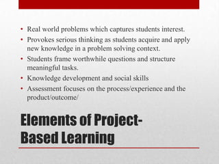 Project based learning | PPTX