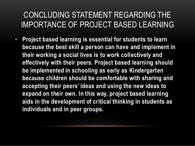Importance Of Project Based Learning Importance Of Project Based Learning