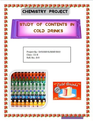 Project   chemistry cold drinks