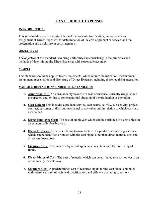 Project on Cost Accounting Standards.