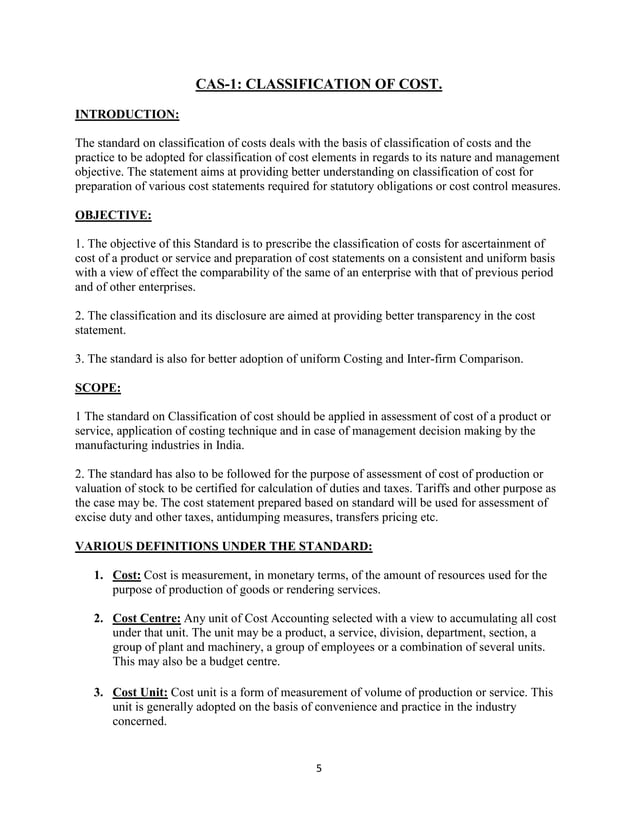Project on Cost Accounting Standards.
