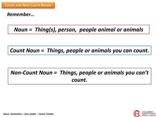 C4 U10 Project count and non-count nouns. -food- | PPTX