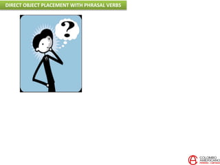 DIRECT OBJECT PLACEMENT WITH PHRASAL VERBS
 