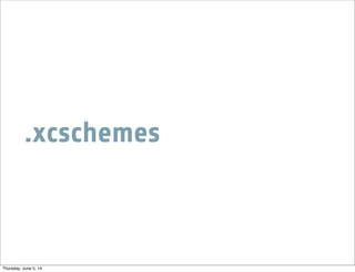 .xcschemes
Thursday, June 5, 14
 