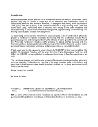 Project handbook | PDF