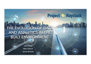 1
THE EVOLUTION OF DATA
AND ANALYTICS IN THE
BUILT ENVIRONMENT
John Petze
Marc Petock
James McHale
 