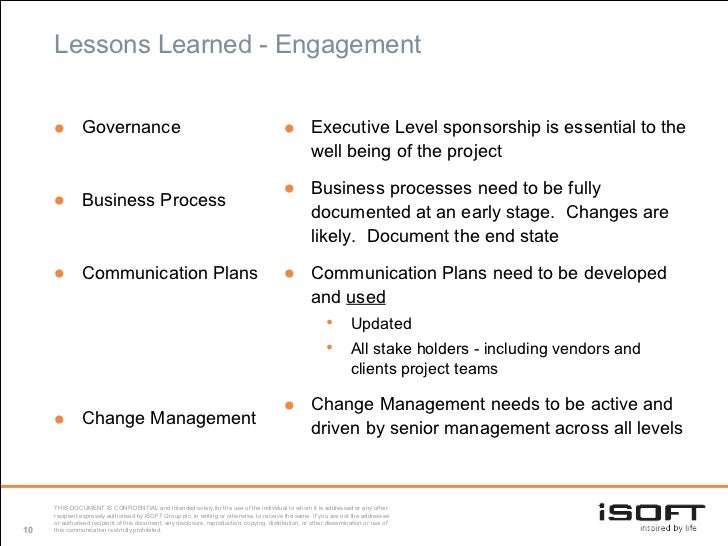 lessons learned project management project implementation and lessons learned a vendors view lessons learned project management project implementation and lessons learned a vendors view