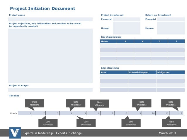 project initiation document and project tracking templates