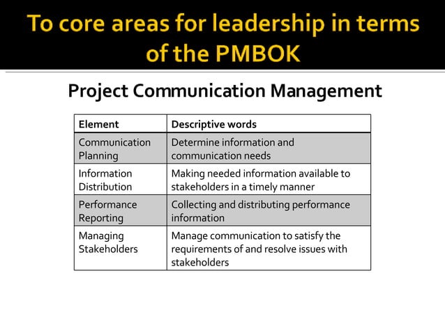 Project Leadership Ppt