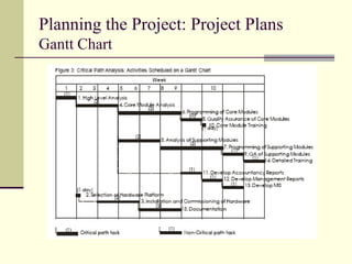Planning the Project: Project Plans
Gantt Chart
 