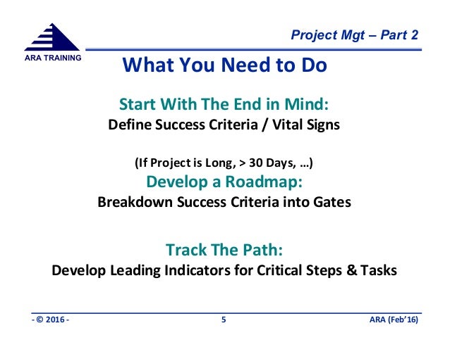 project management cookbook part 2 ara feb16 ara form simplicity