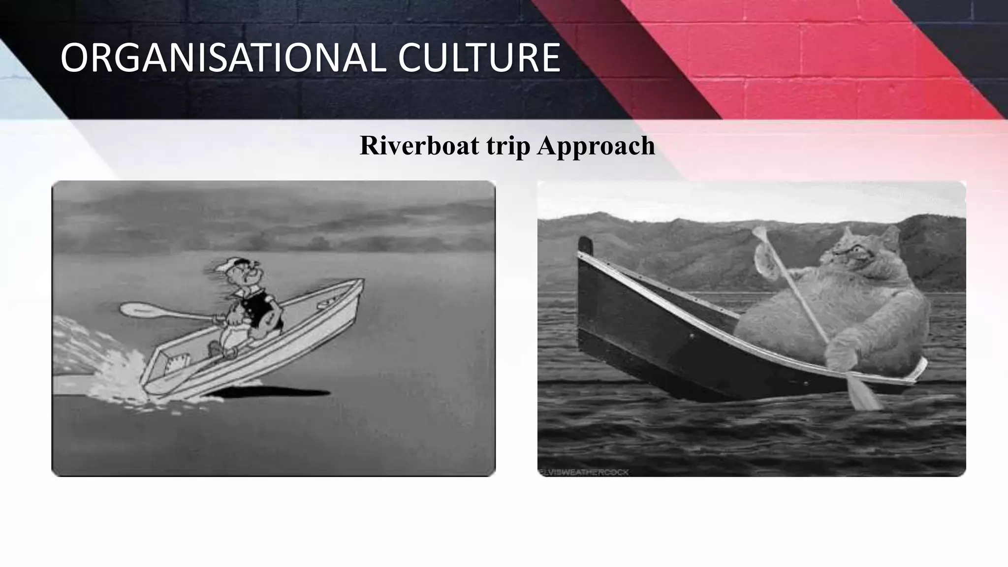 ORGANISATIONAL CULTURE
Riverboat trip Approach
 