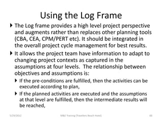 Project m&e & logframe